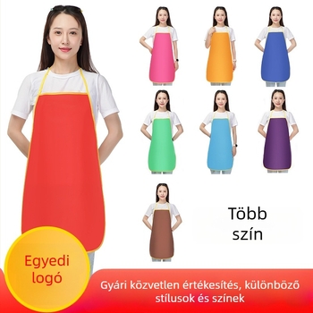 Vízálló kötény nyomtatott logóval, Oxford anyag, Peach Skin felület
