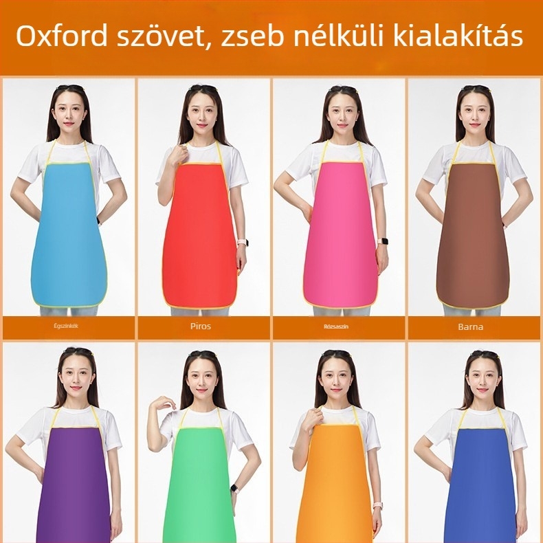 Vízálló kötény nyomtatott logóval, Oxford anyag, Peach Skin felület