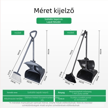 Háztartási seprű és porlapát készlet, puha sörtéjű seprű