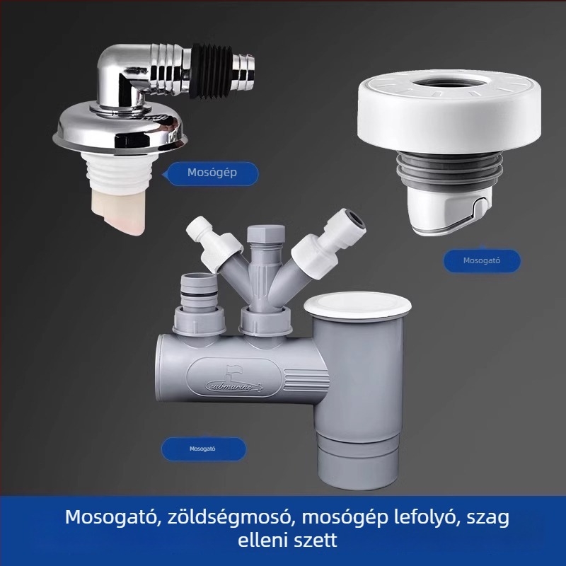 Submarine mosogatótál lefolyó tömítő készlet – szagellenes gyűrű és záró kupak