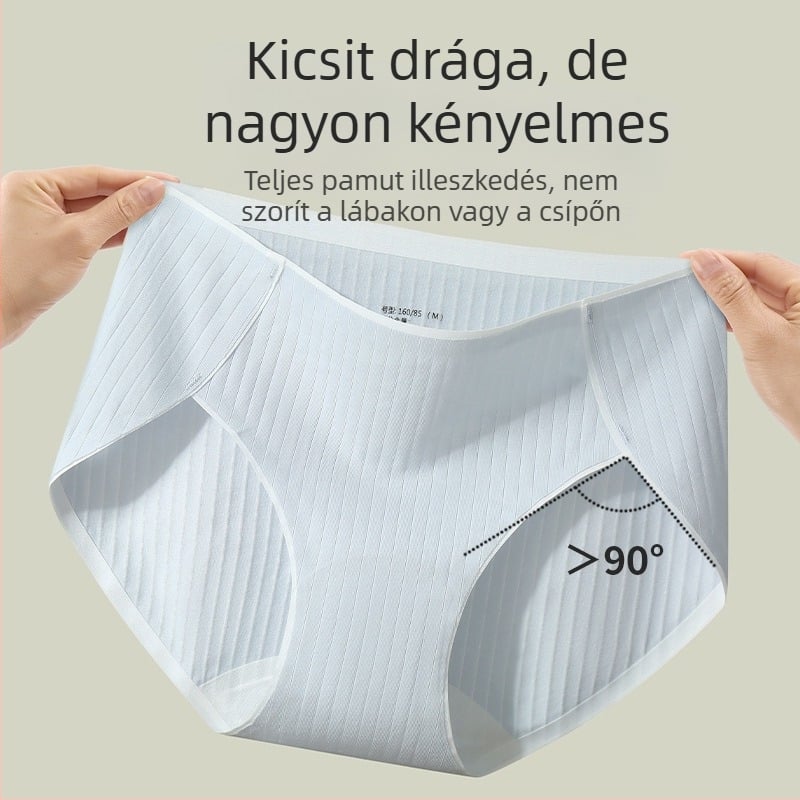 Női antibakteriális, tiszta pamut alsónemű, középmagas derekú, lélegző pamut bélelő, egyszínű