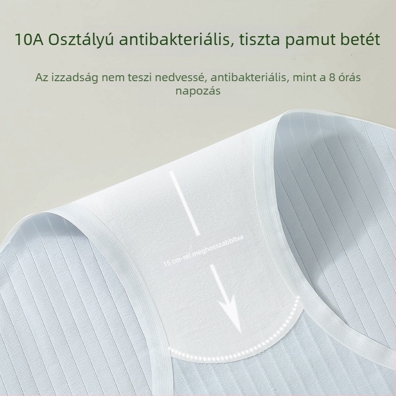 Női antibakteriális, tiszta pamut alsónemű, középmagas derekú, lélegző pamut bélelő, egyszínű