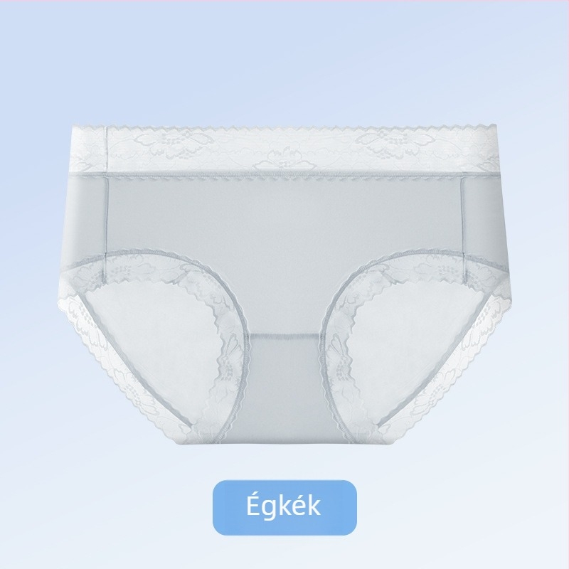 Csipkés Ice Silk lélegző lányoknak készült fehérnemű, divatos és kényelmes, egyszerű háromszög fazonú alsó