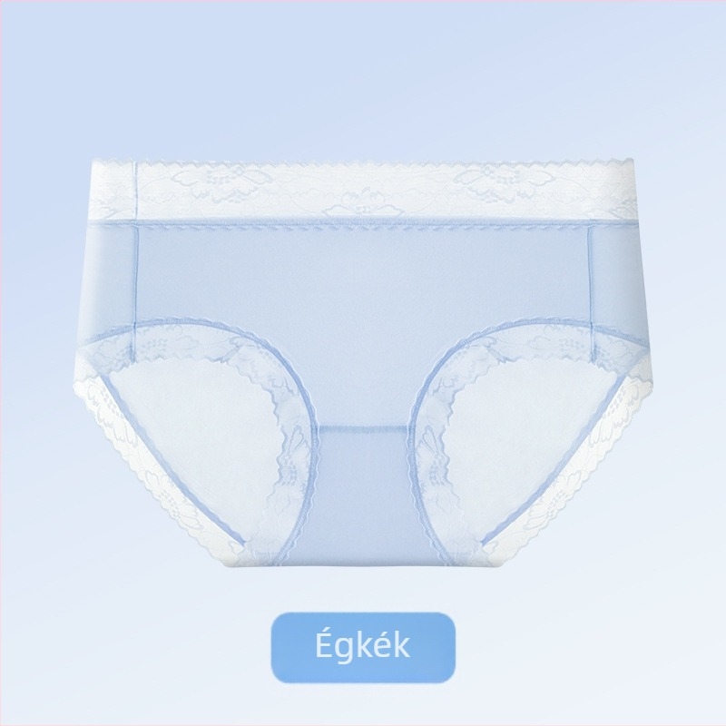 Csipkés Ice Silk lélegző lányoknak készült fehérnemű, divatos és kényelmes, egyszerű háromszög fazonú alsó