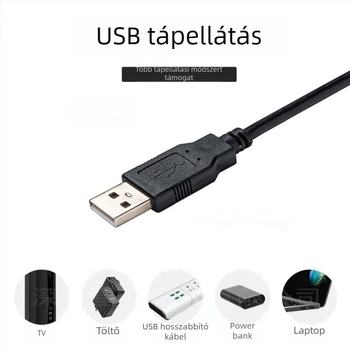 3-gombos USB mini RGB LED-szalag készlet, léptetés nélküli dimmelés, RGB színvilág éjszakai hangulathoz