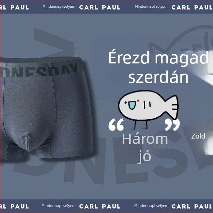 Új CP férfi alsónemű – modal szövet, antibakteriális, varrat nélküli boxeralsónemű, egyszínű, puha