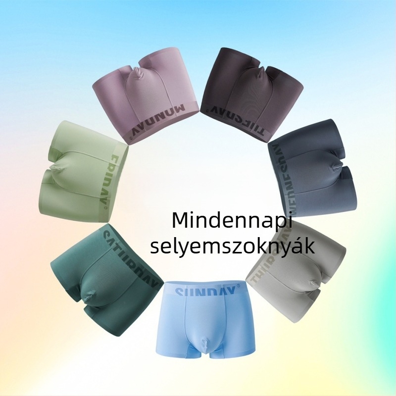 Új CP férfi alsónemű – modal szövet, antibakteriális, varrat nélküli boxeralsónemű, egyszínű, puha