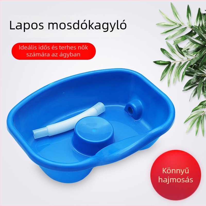 Otthoni használatra szánt sík hajsamponáló medence – terhes nők, szülés utáni nők, ágyhoz kötött betegek, idősek és gyerekek