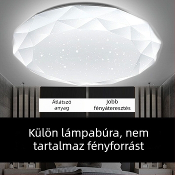 LED mennyezeti lámpa – árnyékoló, kör alakú; hálószobába, erkélyre, konyhába és fürdőszobába; fényforrás nélkül; kiegészítő készlet; alap.