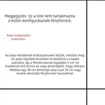 LED mennyezeti lámpa – árnyékoló, kör alakú; hálószobába, erkélyre, konyhába és fürdőszobába; fényforrás nélkül; kiegészítő készlet; alap.