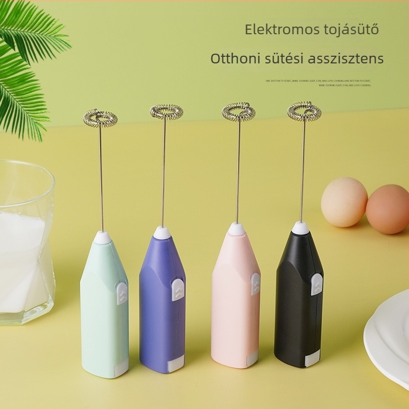 Színes elektromos tejhabosító, kézi használat, 3 fokozat, modell 3306, tejhez, tejszínhez, tojásokhoz és sütéshez