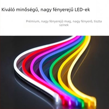 Karácsonyi LED-neon rugalmas szilikon fénycsík, 12V, kültéri vízálló reklámszalag betűkhöz; formák testreszabhatóak, vágás hossz szerint, több szín és színhőmérséklet