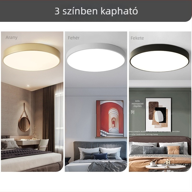 Pudrol LED mennyezeti lámpa, egyedi gyártású, modern minimalistikus stílusban, nappali, előszoba és hálószoba számára, ultra vékony