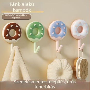 Fali akasztó ragasztóval, fúrás nélkül, erős teherbírás, konyha és fürdőszoba, nyom nélkül, az ajtó mögött