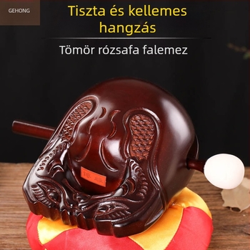 Kamforfából készült kézzel faragott fahalas ütőhangszer, otthoni dekoráció