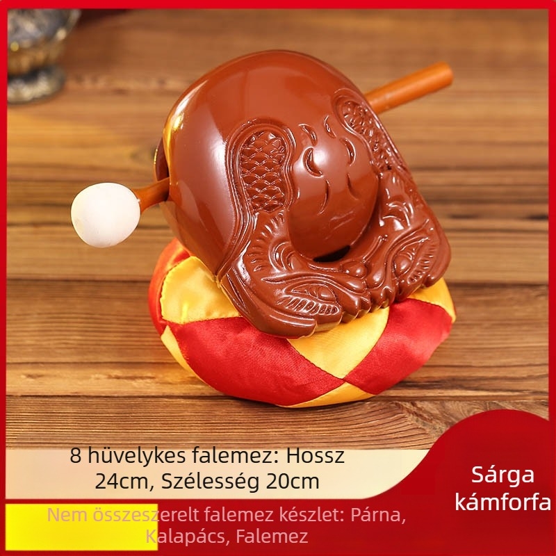 Kamforfából készült kézzel faragott fahalas ütőhangszer, otthoni dekoráció