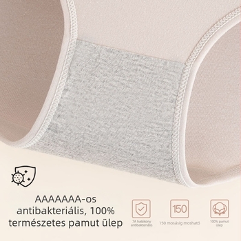 Női pamut magas derekú alsónemű, légáteresztő, antibakteriális, plusz méret, fenékemelés és haskontroll