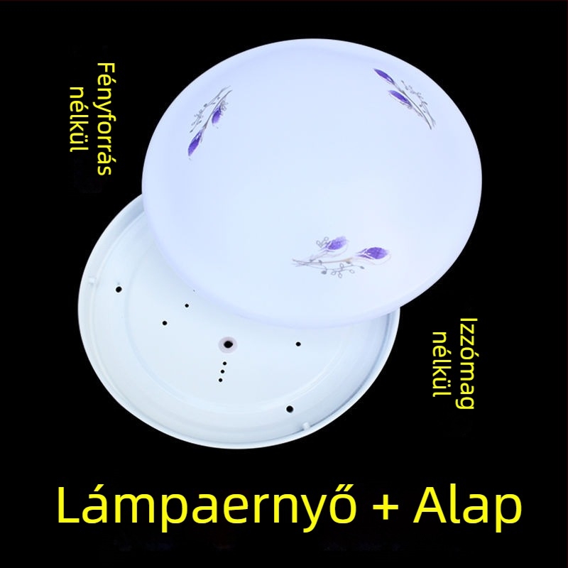 DIY mennyezeti lámpa – kör alakú lampshade burkolat és alap, minimalist design konyha, fürdőszoba, erkély és folyosó világításához