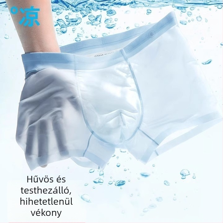 Sima Ice Silk férfi alsónadrág – gyorsan száradó, lélegző boxer hálós panelokkal, antibakteriális