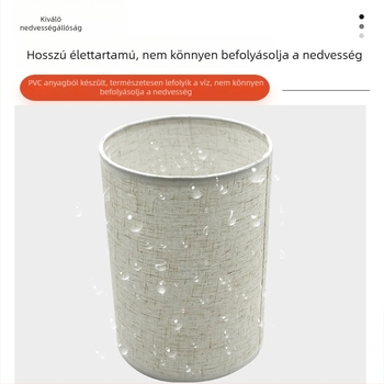 Henger alakú lenvászon lámpabura — asztali, álló, fali lámpához és csillárhoz