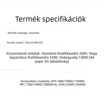 Tonerkazetta és dob-rács Brother HL-2260/2260D/2560DN nyomtatóhoz