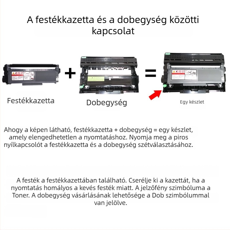 Tonerkazetta és dob-rács Brother HL-2260/2260D/2560DN nyomtatóhoz