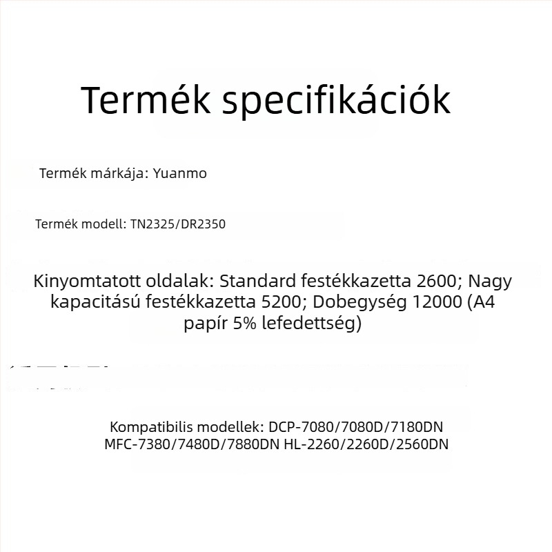 Tonerkazetta és dob-rács Brother HL-2260/2260D/2560DN nyomtatóhoz