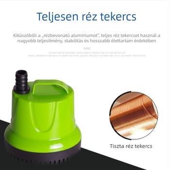 Csendes merülő pumpa akváriumi keringéshez