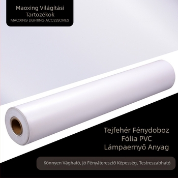 Tejfehér rácsos mintázatú PVC-fil FILM világító dobozokhoz, mennyezethez és lámpabúrákhoz; fényáteresztő film esküvői és belső dekorációhoz