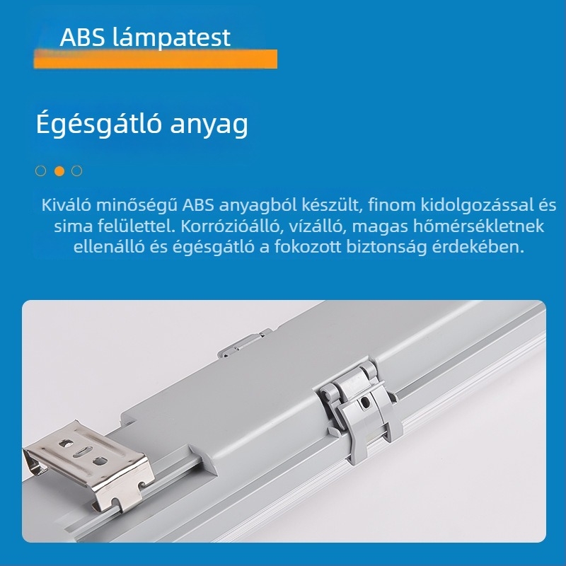 LED T8 kétszálas lámpa robbanásbiztos lámpabúrával, vízálló, párásodás- és porálló, tisztító világítással, tartóval