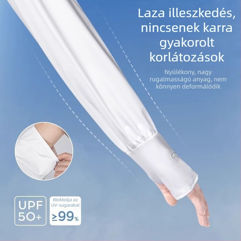 Jégselyem UV-védő karvédő nőknek, nyár, szabadtéri, lazán szabott, hosszú