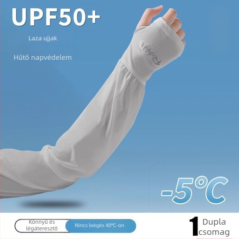 Jégselyem UV-védő karvédő nőknek, nyár, szabadtéri, lazán szabott, hosszú