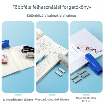 12-es méretű irodai többfunkciós tűzőgép diákoknak – nagy, kényelmes, kapacitás 20 oldal