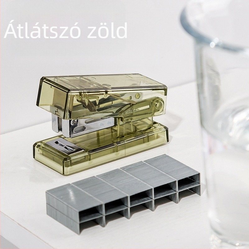 Átlátszó mini tűzőgép diákoknak, kézben tartható, kicsi és elegáns No. 12