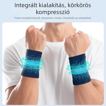 Sportkompressziós csuklóvédő – húzódás elleni védelem, kosárlabda és badmintonhoz, lélegző, izzadságot felszívó