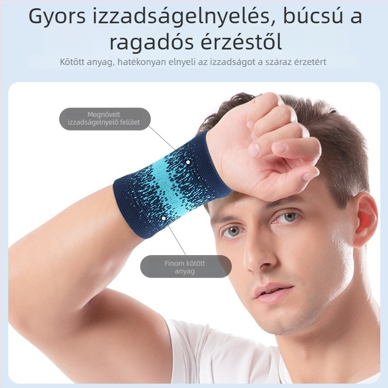 Sportkompressziós csuklóvédő – húzódás elleni védelem, kosárlabda és badmintonhoz, lélegző, izzadságot felszívó