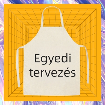 Vízálló munkaruha kötény éttermeknek és teázóknak egyedi logóval; peach skin textúra; poliészter-pamut keverék; univerzális méret