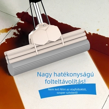 Háztartási szivacs mop, fej 40 cm, hosszított, extránagy fej, nedvszívó, széles, cserélhető fej, tartós