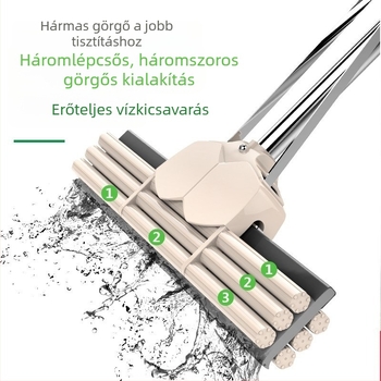 Háztartási szivacs mop, fej 40 cm, hosszított, extránagy fej, nedvszívó, széles, cserélhető fej, tartós