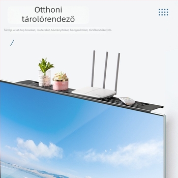 Fúrás nélküli felső tartó routerhez és televízióhoz, a set-top box polcon