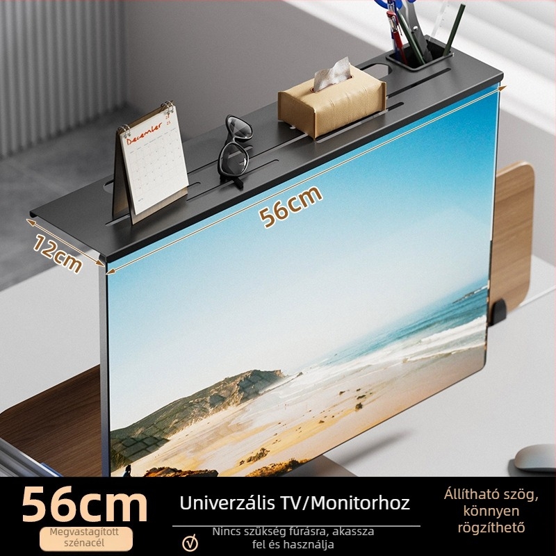 Fúrás nélküli felső tartó routerhez és televízióhoz, a set-top box polcon