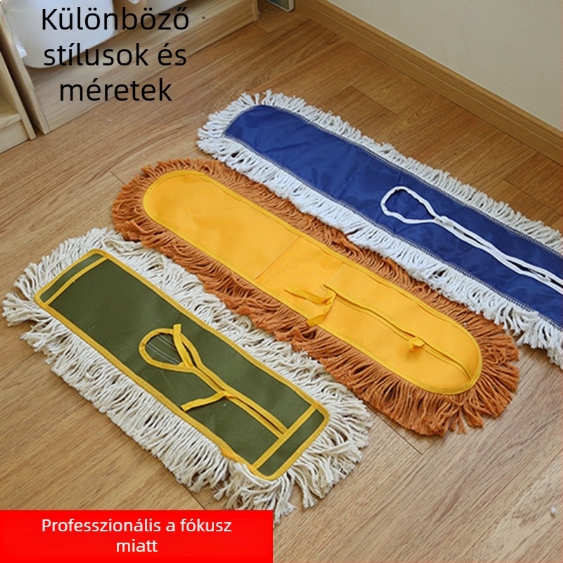 Pamut szálas lapos mop fej – csere készlet