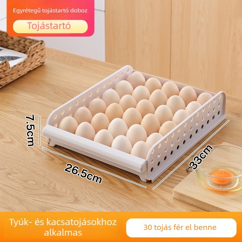 Hűtőbe illő tojás-tároló – fiókos tojástartó