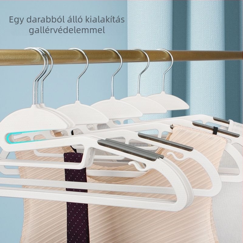 Műanyag dupla pozíciójú ruhaszárító vállfa, szélálló és csúszásmentes, megerősített teherbírású, üzletbemutató állványhoz