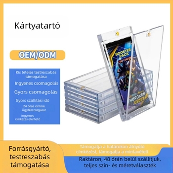 Akril mágneses kártyatartó, vastagított, utántöltő csomag Yu-Gi-Oh, Pokémon és Ultraman kártyákhoz