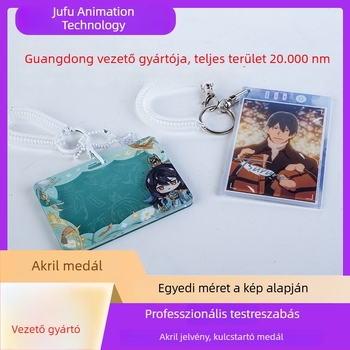 Akril kártyatartó, egyedi készítésű diák étkezési és utazási kártyákhoz, anime-stílusú védőtok
