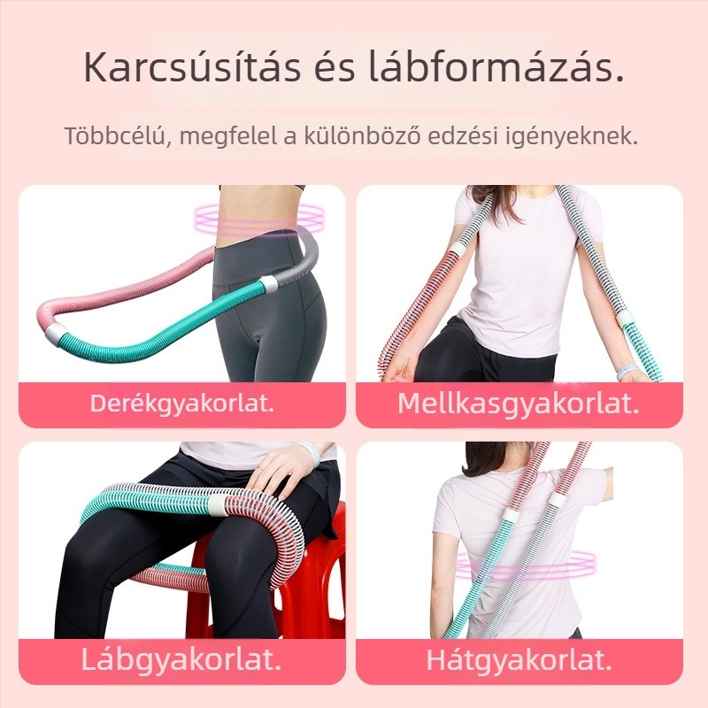 Új puha testhula karika súlyozott rugós rendszerrel a hasi tónusért és az egész test karcsúsításához, kíméletes a derékhoz