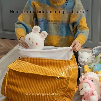 Textil tároló doboz ruhák és játékok számára, 80–90 literes, nappaliba
