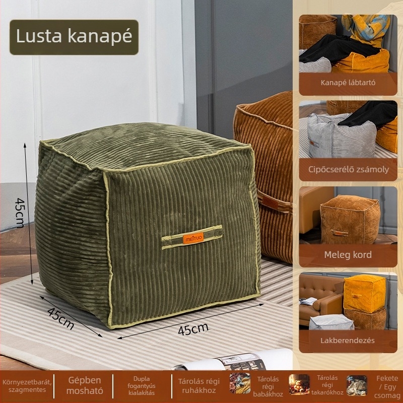 Textil tároló doboz ruhák és játékok számára, 80–90 literes, nappaliba
