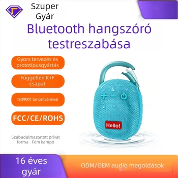 Vízálló Bluetooth hangszóró TF-kártyaolvasóval, kompakt hordozható kültéri hangszóró pánttal